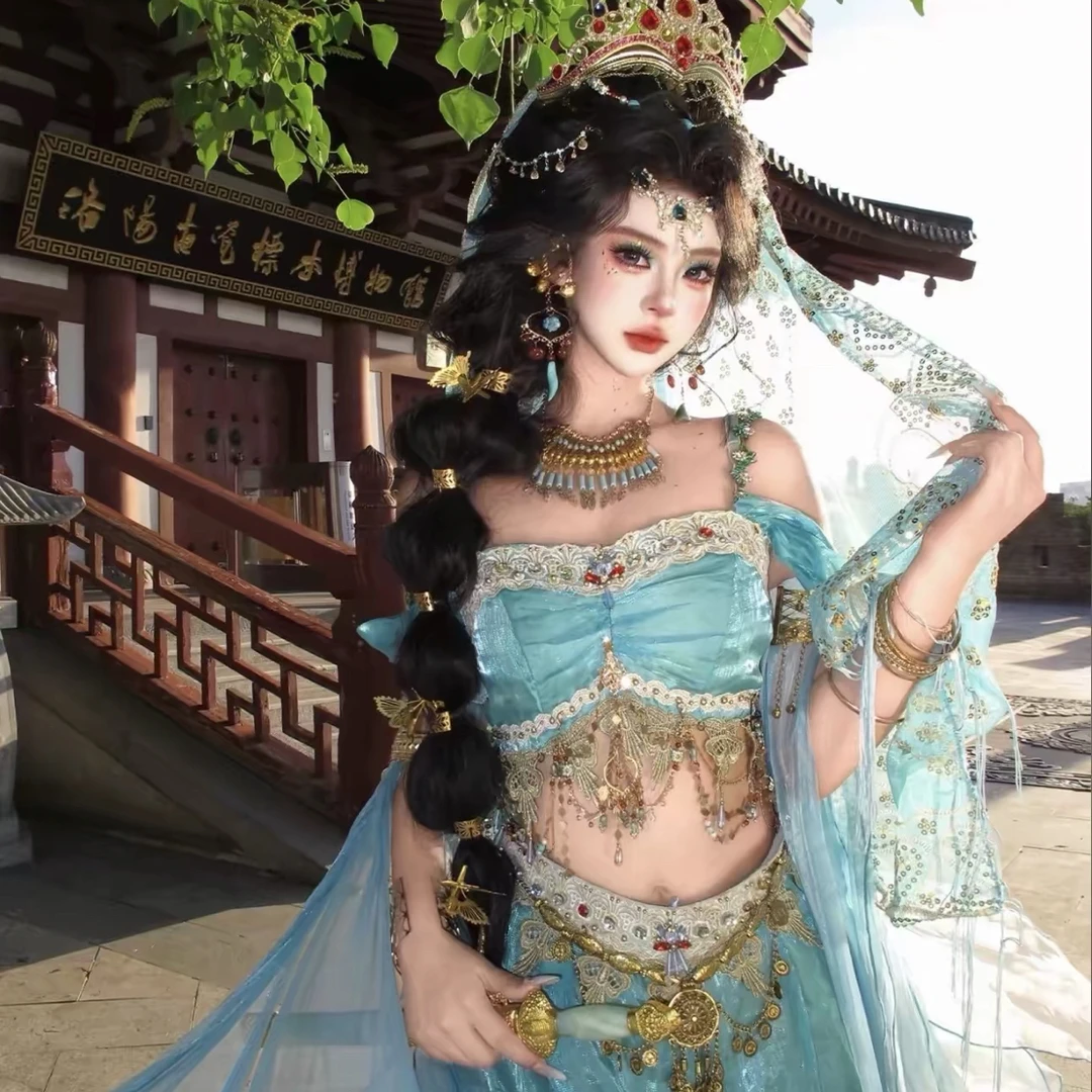 异域风【茉莉公主】迪士尼阿拉丁神灯cos西域风沙漠敦煌写真套装