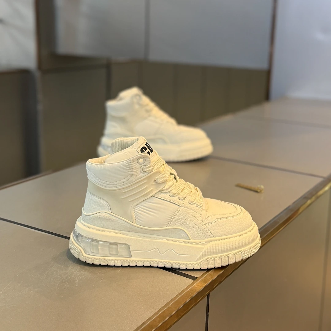 高帮鞋男鞋厚底时尚休闲百搭加绒棉鞋高级感轻奢痞帅男士鞋子潮鞋