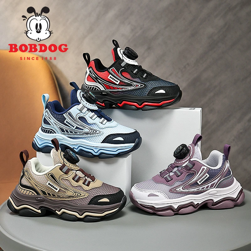 巴布豆儿童鞋2025春季款透气网面童鞋防滑耐磨中大童运动鞋6833