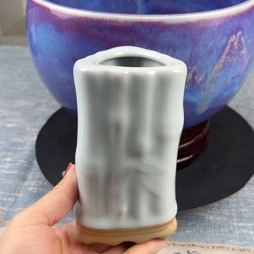 瓷片笔筒摆件精品