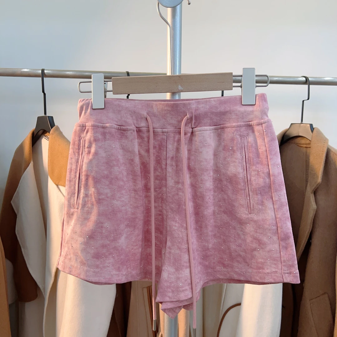 2024款设计感烫钻时尚短裤T183