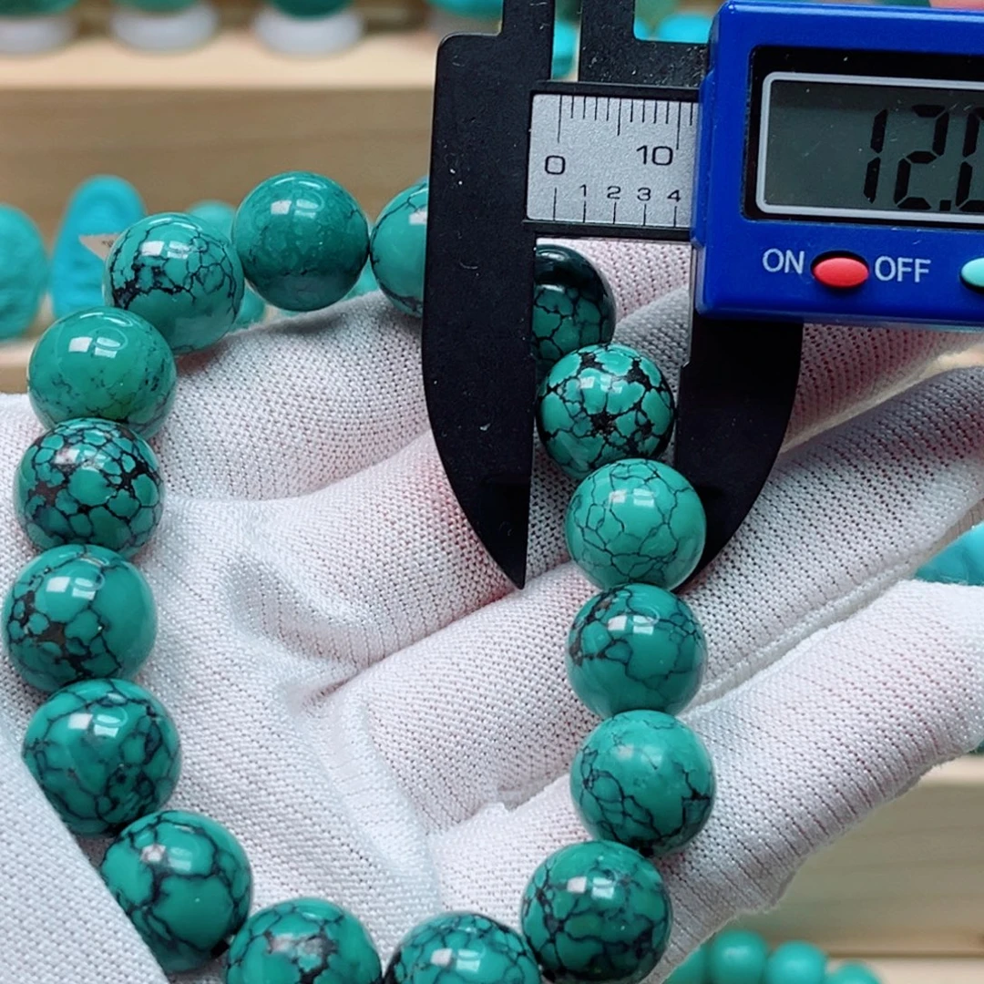 未镶嵌绿松石圆珠单圈