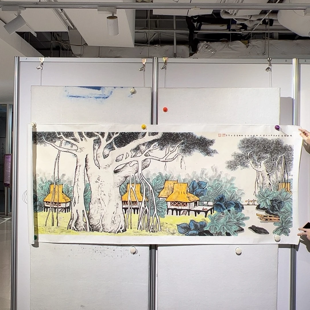 国画纸本（a19564）版纳榕阴 书画3