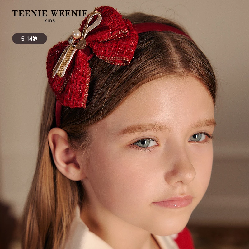 TeenieWeenie Kids小熊童装25年甜美小香风蝴蝶结发箍TKAX25S152B