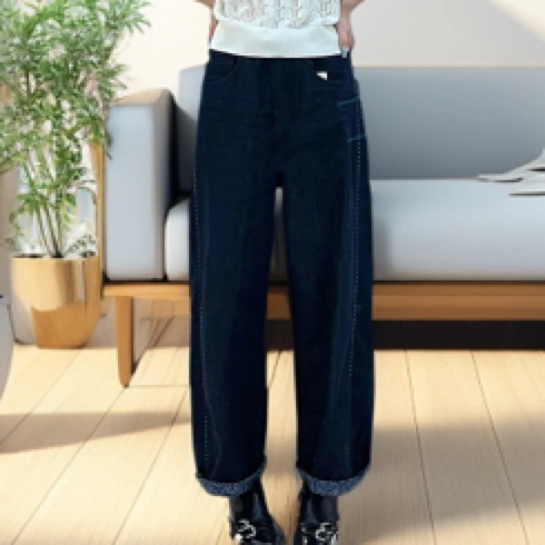 Pada.嘻&TS【深圳南油】高腰显瘦 时尚设计 牛仔裤 2813Hi Fortune