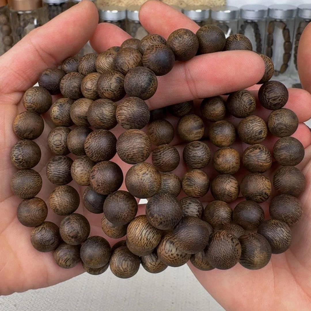 沉香手串棋楠乌身九九沉圆珠卡11+保12+克手串多样性发一