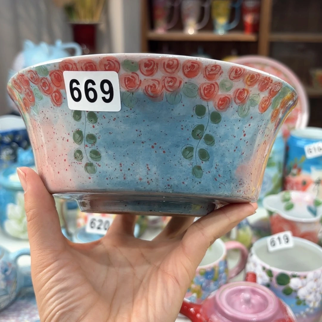 景德镇手绘高温釉下彩陶瓷茶具