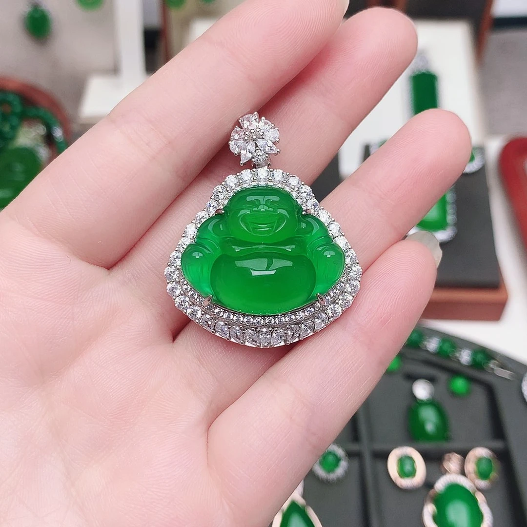 银S925镀金镶嵌颈饰玛瑙/玉髓承****狮