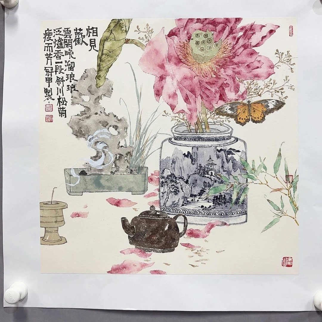 国画亲笔手绘放心去藏