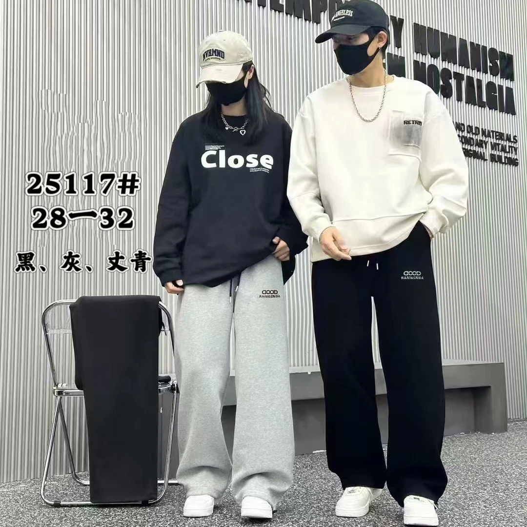 男童秋款DOOD刺绣休闲卫裤 25117（160-180）