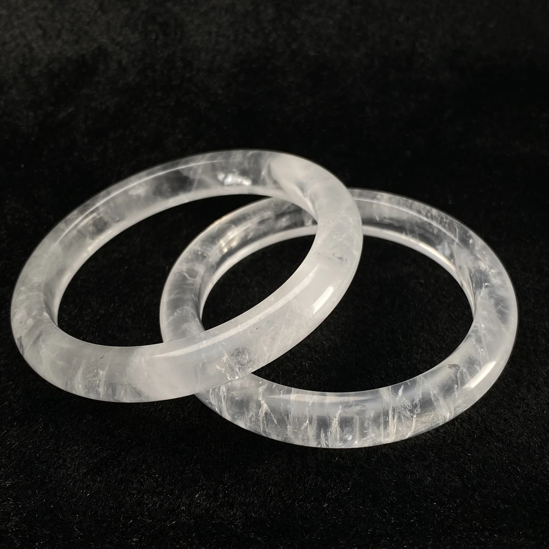 【铭记珠宝】白水晶手镯27-DM47L79【多样性发一件】带白水晶吊坠配绳