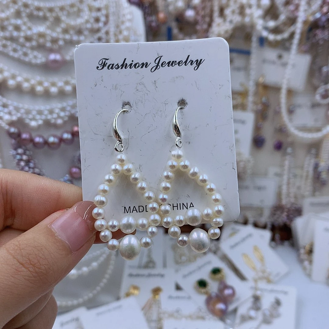 项链银S925镶嵌淡水珍珠