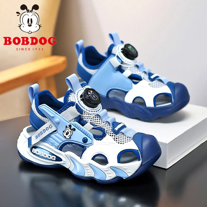 巴布豆男童凉鞋夏季2025新款儿童镂空透气沙滩鞋男孩潮酷运动凉拖