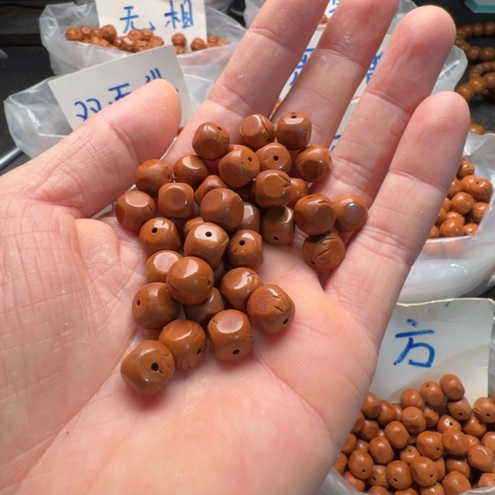 桃核吊坠25颗六方