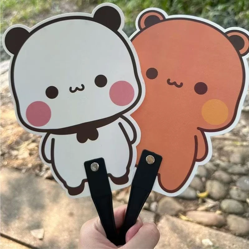 创意可爱一二布布熊扇子学生夏季手摇扇高颜值耐用便携必备神器
