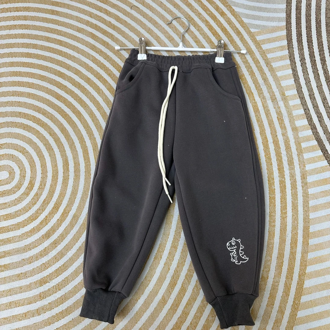 春秋长裤运动男女童针织时尚加绒休闲裤