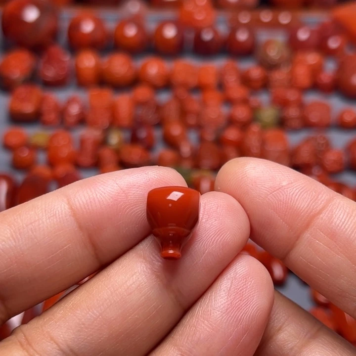 南红玛瑙未镶嵌配饰三通9.2mm