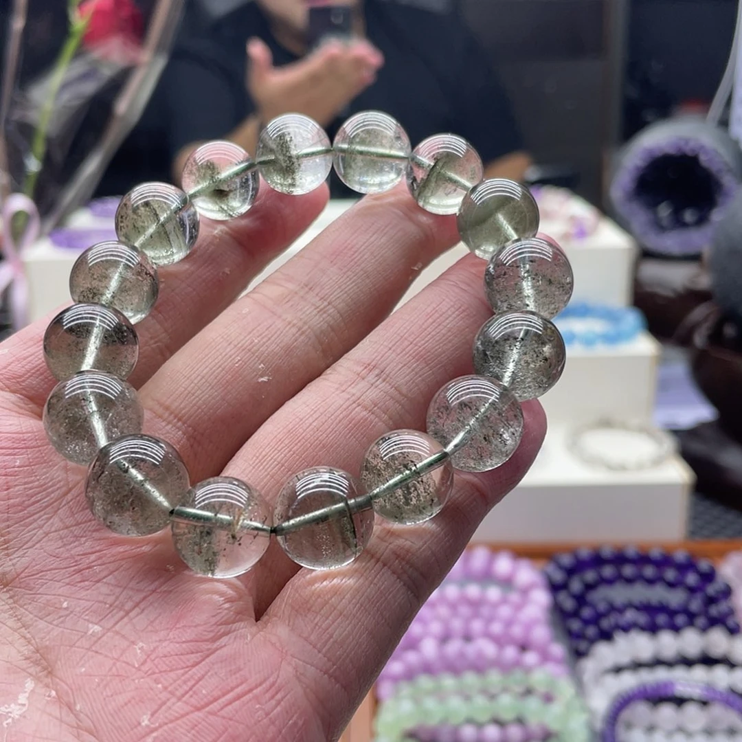 发***️未镶嵌手链水晶绿幽灵手串