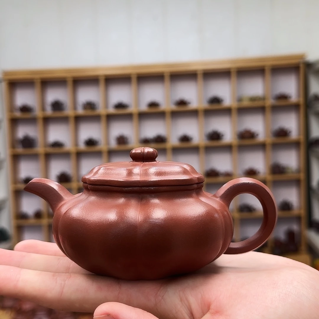 紫砂茶壶筋纹葵仿古230cc