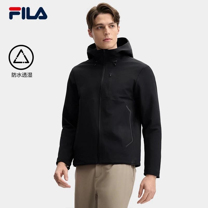 FILA斐乐梭织外套男士【防水透湿】2025年新款户外运动F11M512703F