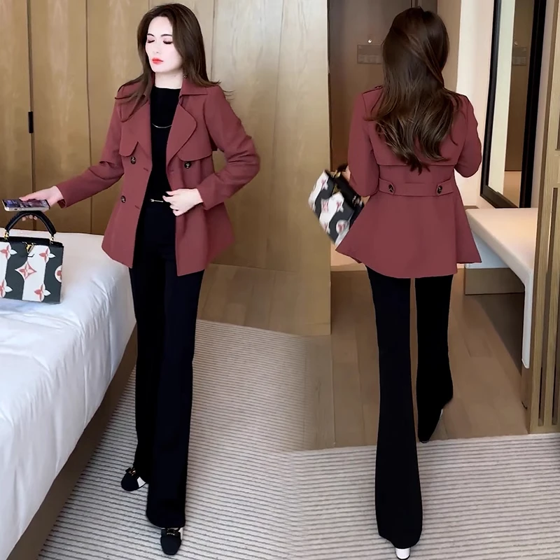 风衣外套女2025春秋新款时尚洋气收腰显瘦小个子中长款气质大衣潮