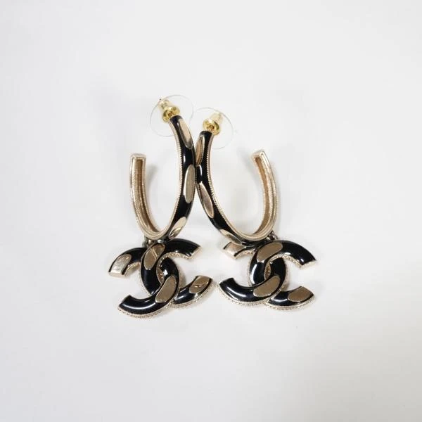 95新 Chanel/香奈儿 Chanel 双C吊坠半圈耳钉