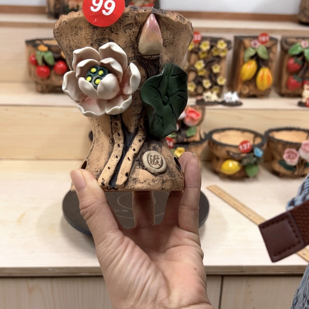紫砂花盆99号内口9外高13