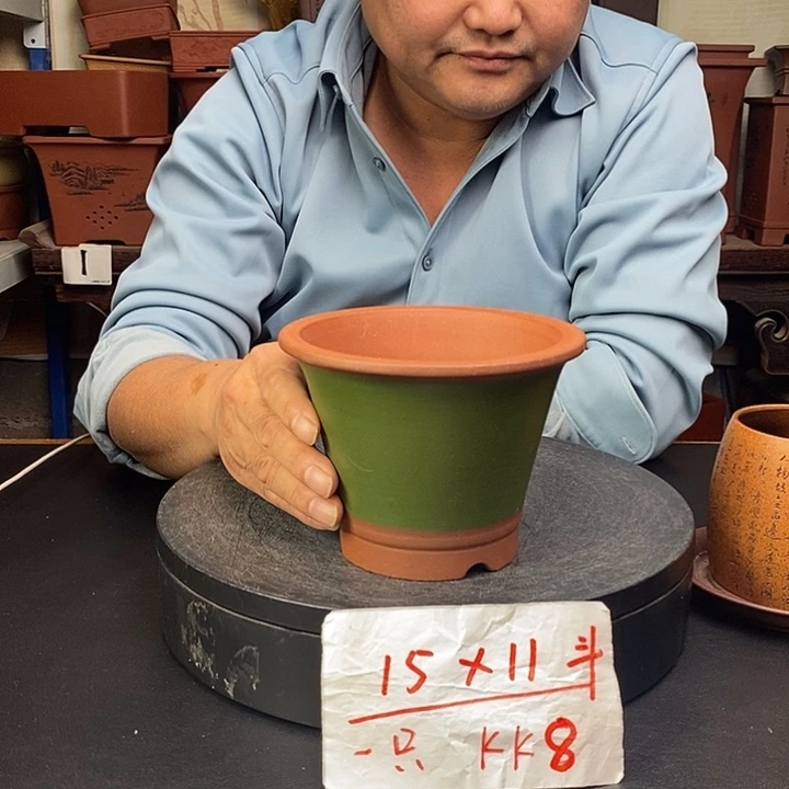 紫砂花盆货号一只KK8