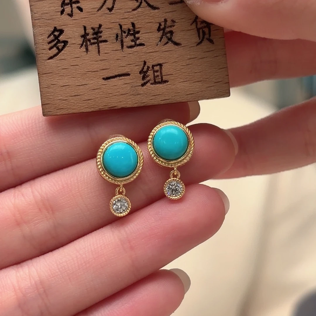 绿松石银S925镶嵌颈饰