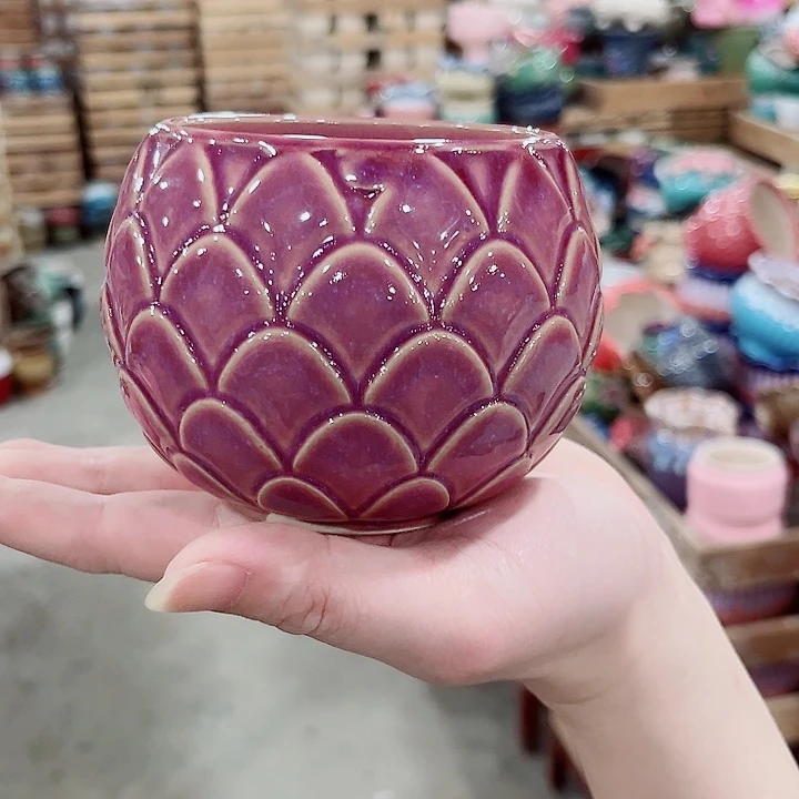 有孔.凑单10元陶瓷花盆发货！