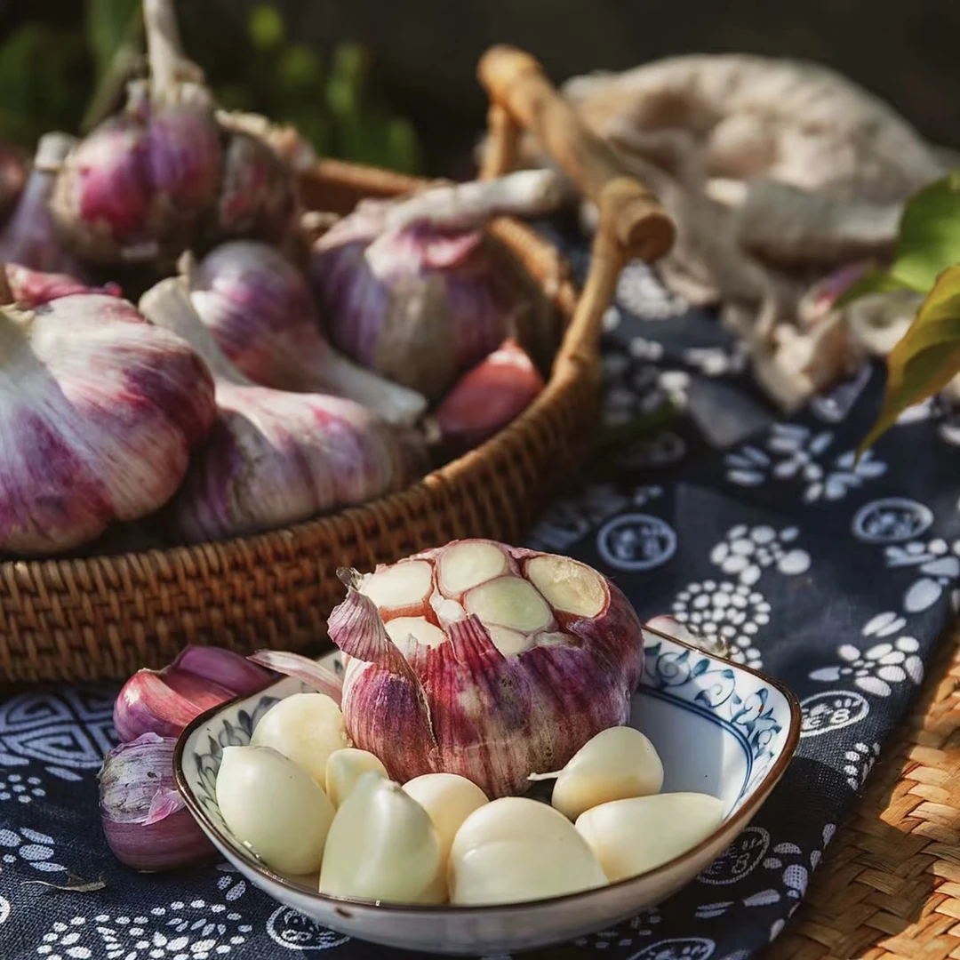 本地农家紫皮蒜头