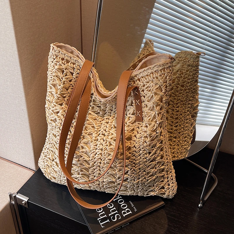 佐猫【佐猫】时尚编织托特包手提包