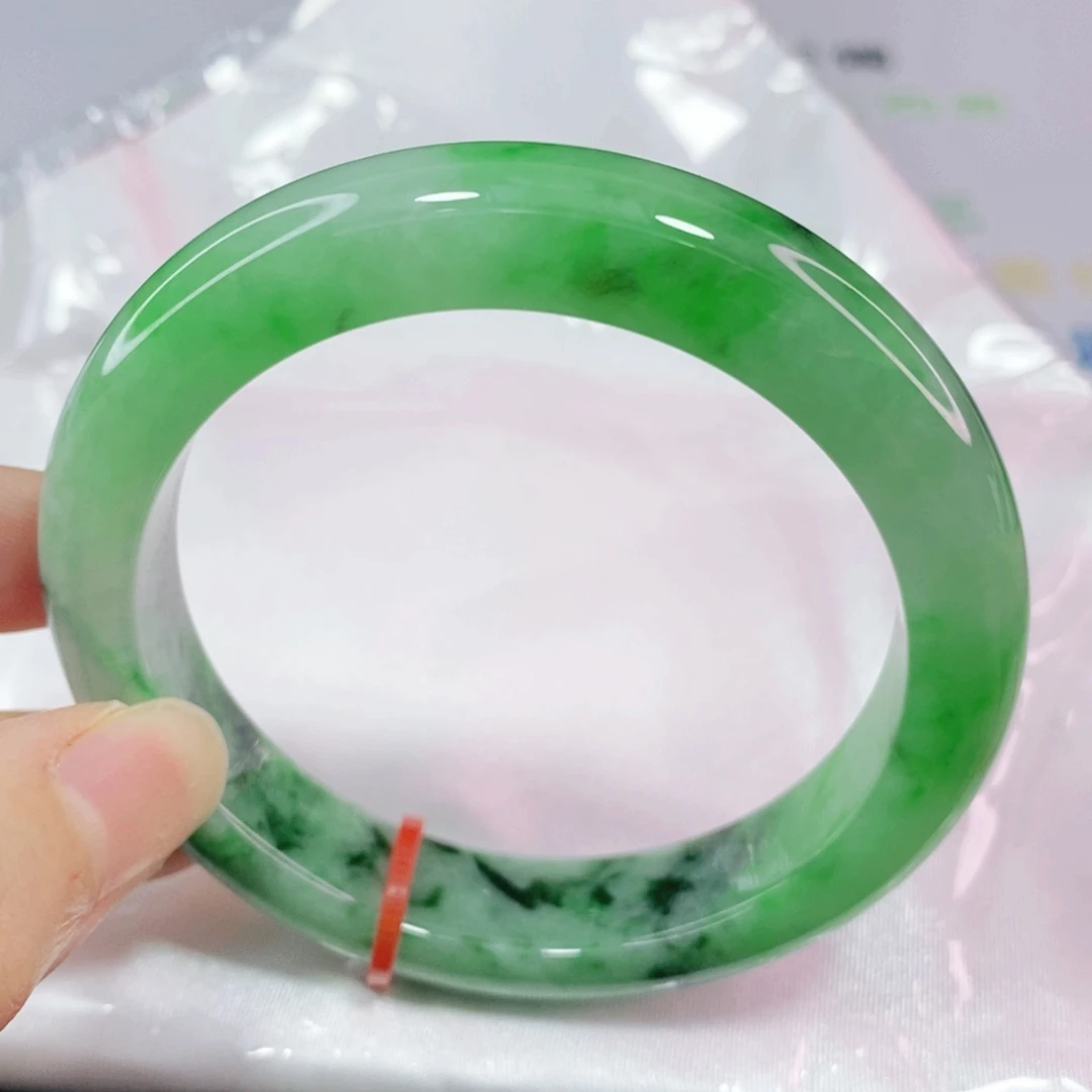 未镶嵌手镯翡翠53.8正圈