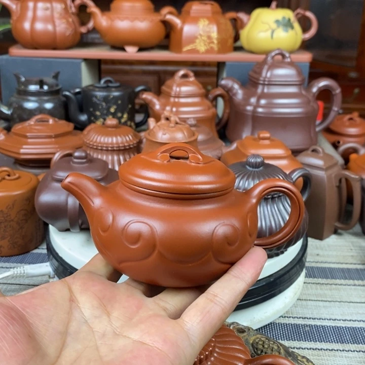 茶壶紫砂仿古如意120-220CC原矿朱泥特价