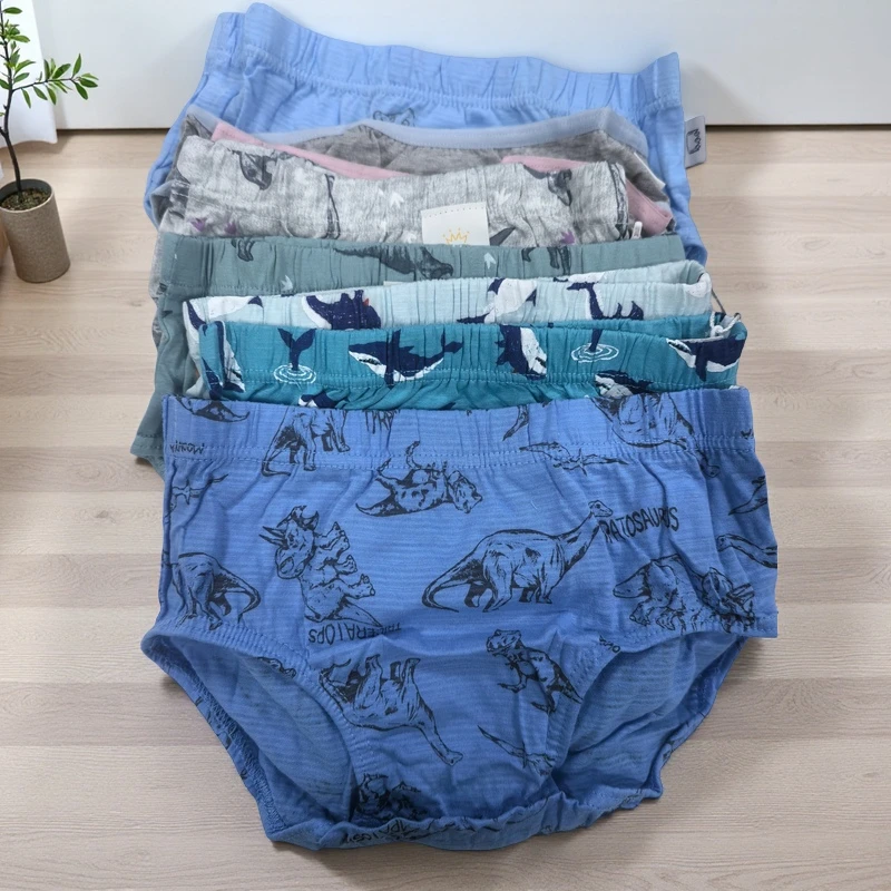 中大童纯棉打底裤舒适底裤3包6条颜色随机儿童内裤全棉平角