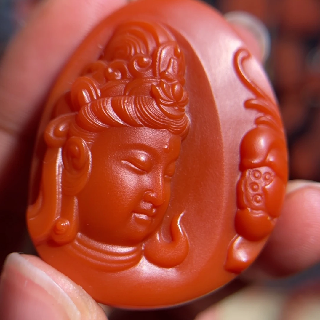 南红玛瑙未镶嵌配饰观音