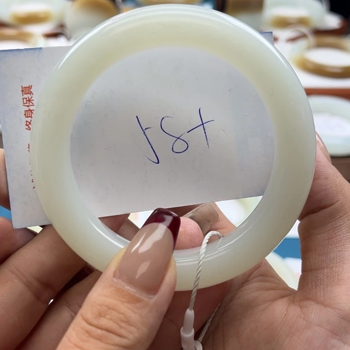 和田玉手镯未镶嵌兽*