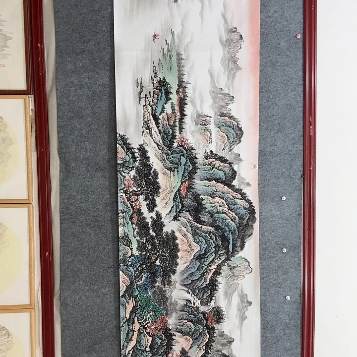 国画手绘国画江山如画