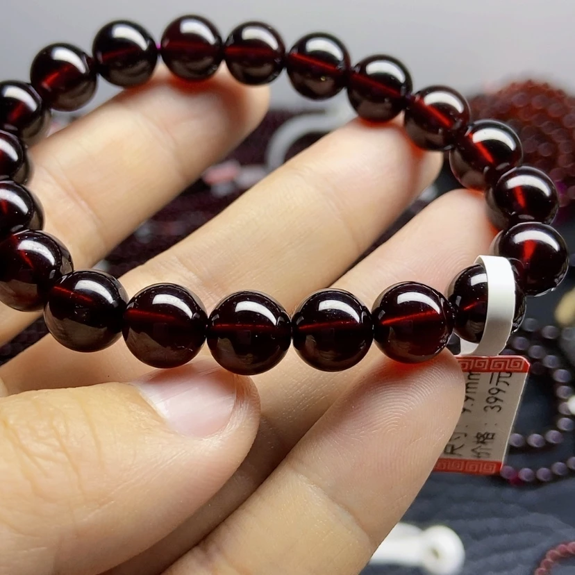 【闪购商品】石榴石手链未镶嵌9.9毫米