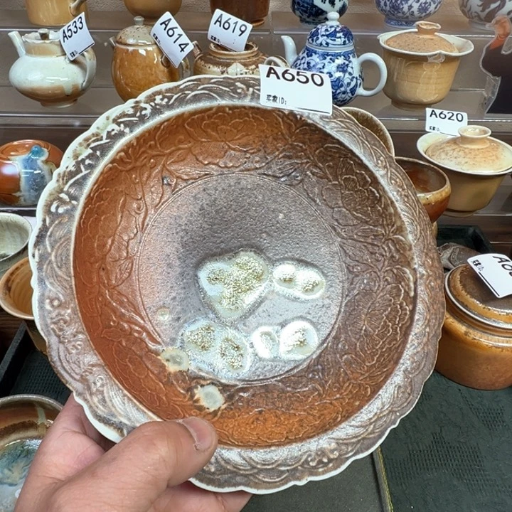 摆件N****t650景德镇手工柴烧壶承