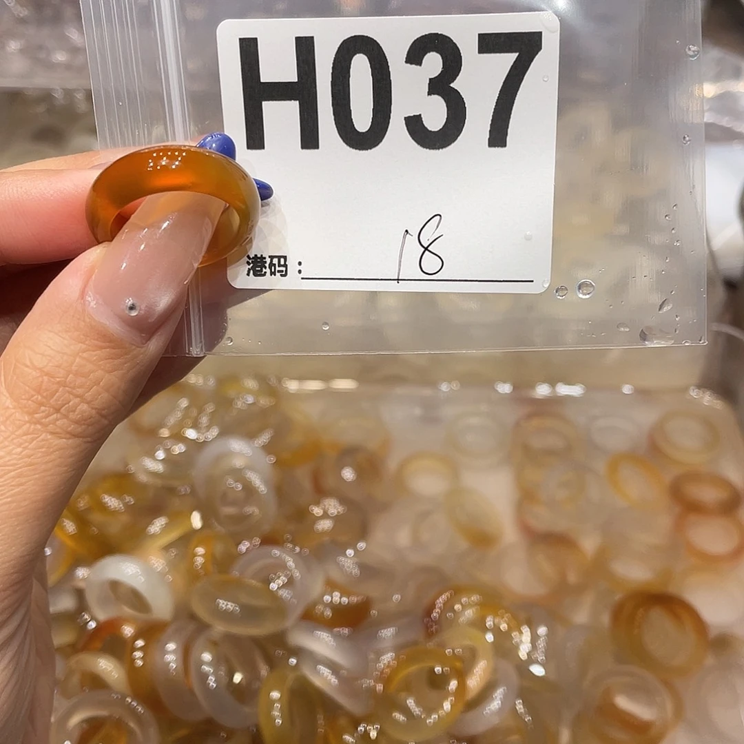 玛瑙/玉髓未镶嵌戒指037