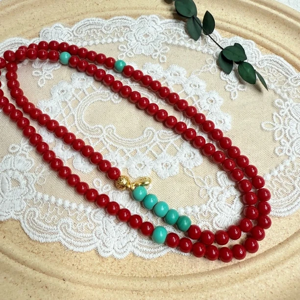 铜合金琉璃项链 【六六中古】孤品复古项链th5891