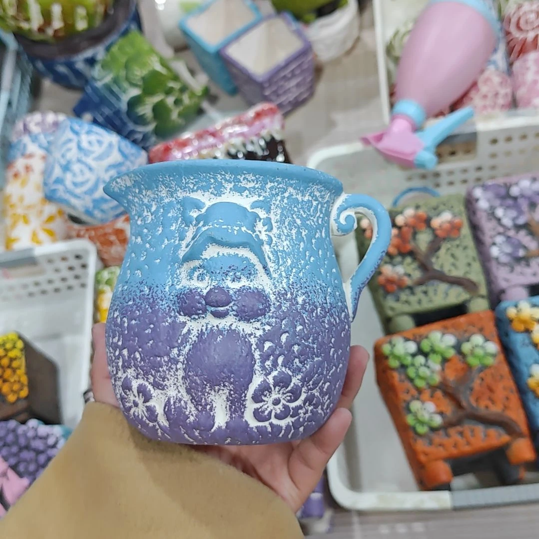 红陶吸水透气的白陶花盆凑满12发货