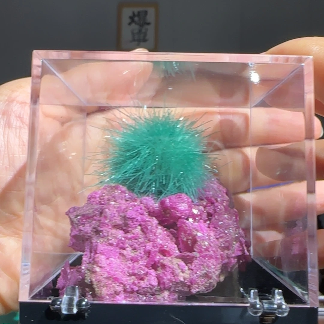 紫砂原石矿物晶体摆件