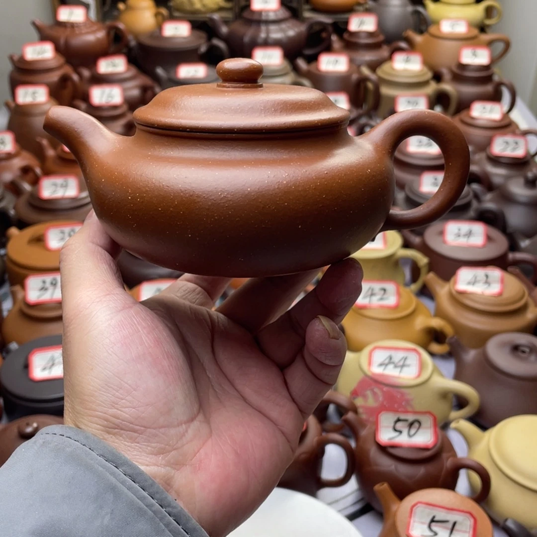 紫砂茶壶微瑕半手工整口痕迹