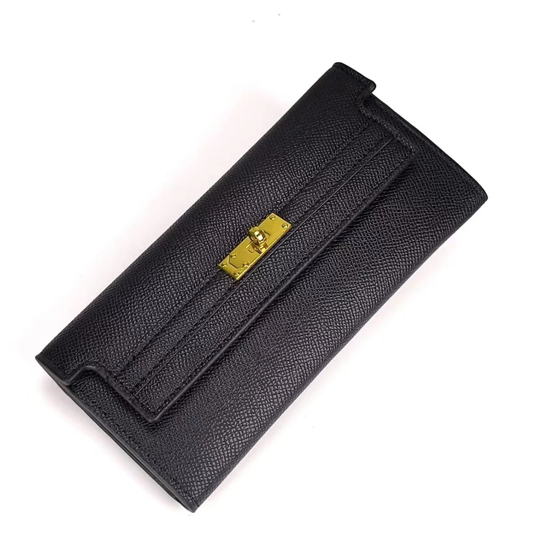 时尚印花女士长款折叠钱包大五金钱夹信封款式卡包