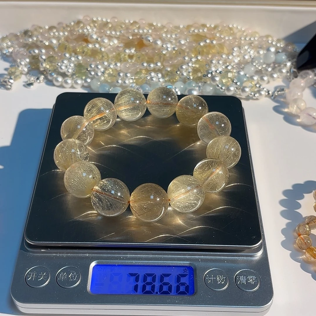 天然金发晶16.5mm（克价36）