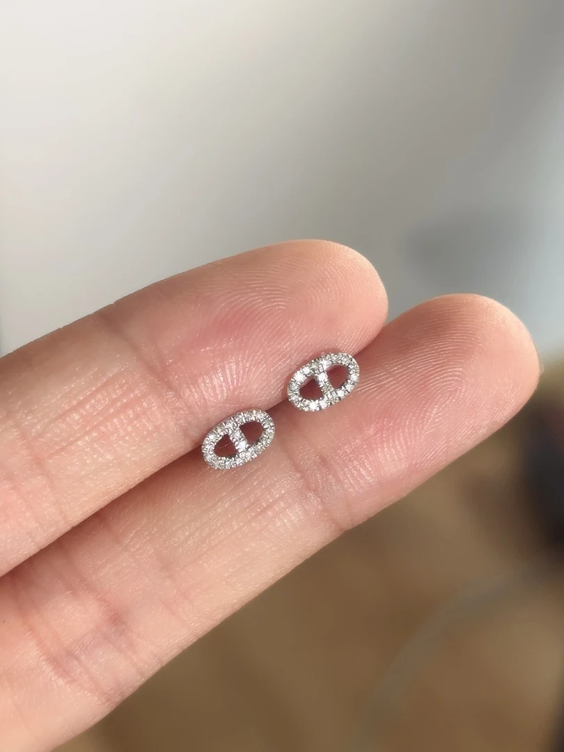 【玥霓高定】001618  重金  小号猪鼻子耳钉 ZSES