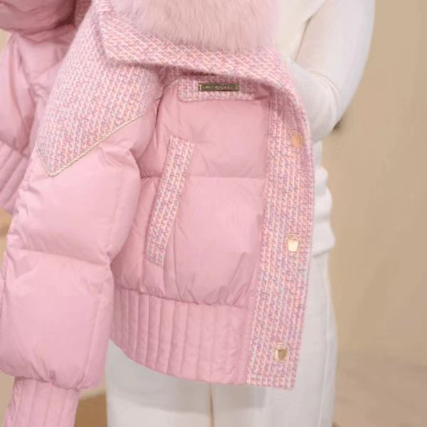 时尚潮流百搭宽松保暖简约感棉衣加厚2025新款冬季棉服外套女装