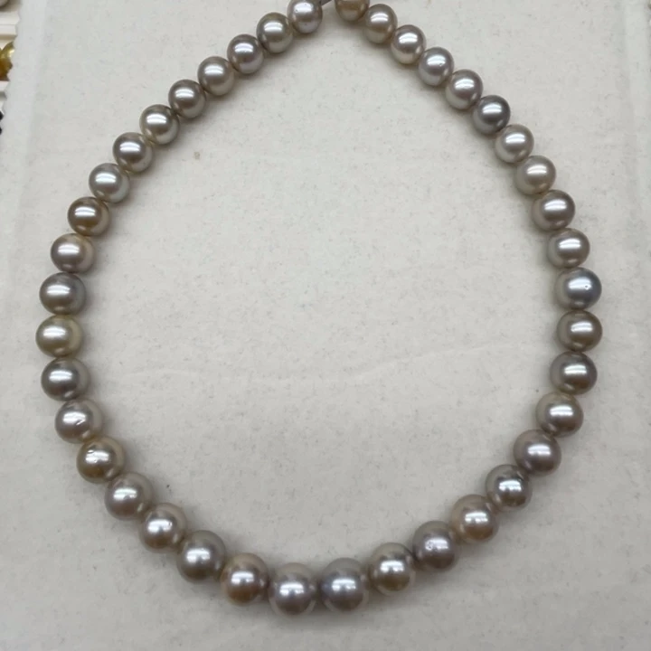 项链未镶嵌海水珍珠浅色大溪地9-11